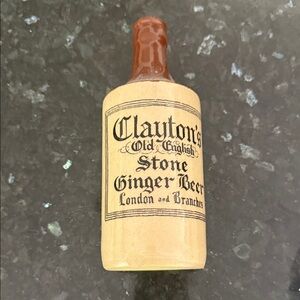 Stone Ginger Beer Bottle - Tan and Brown